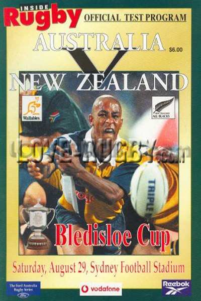 1998 Australia v New Zealand  Rugby Programme